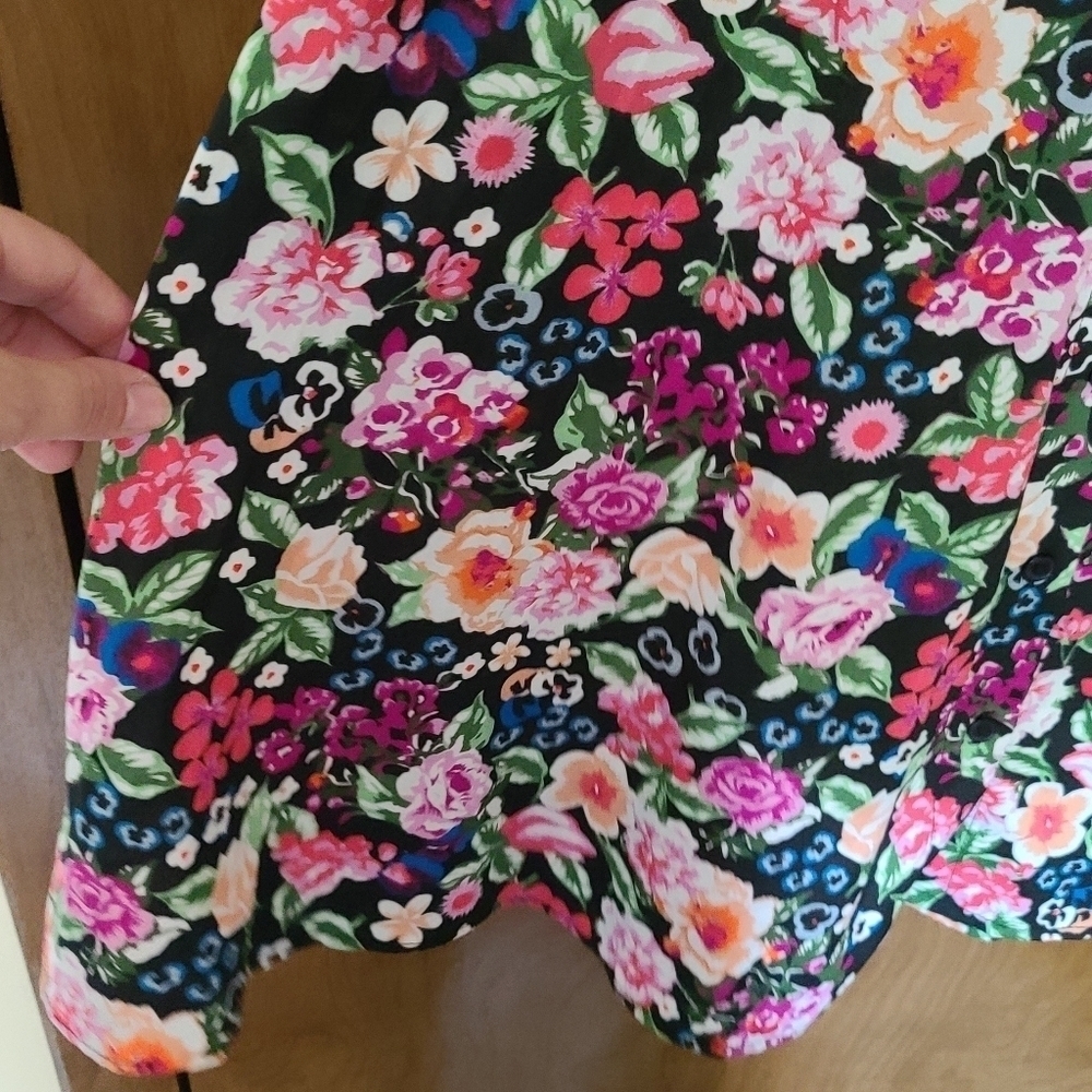PRINTED shirt dress floral sz ps - Picture 7 of 8